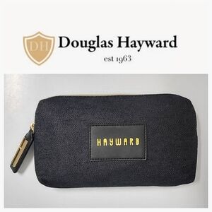 Douglas Hayward London Signature Dark Wash Denim Makeup Accessory Bag